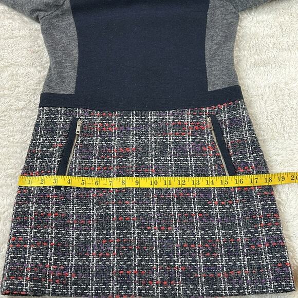 Line long sleeved tweed skirt mod mini dress, Small - Picture 7 of 9